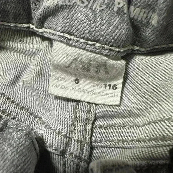 61. Zara Kids Skinny Basic Gray Jeans size 6 - Picture 3 of 3
